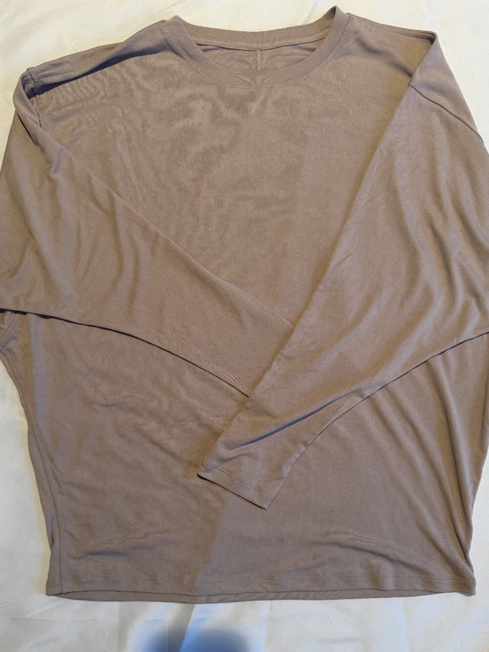 Lululemon Loungeful Drape Long Sleeve Cupro Top Smoky Blush Size 8